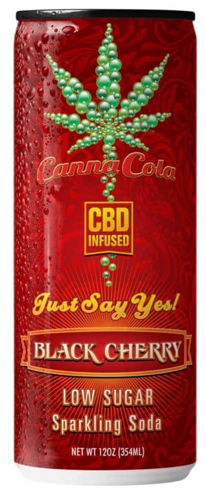 Canna Cola Black Cherry - Low Sugar Cannabis CBD Sparking Soda