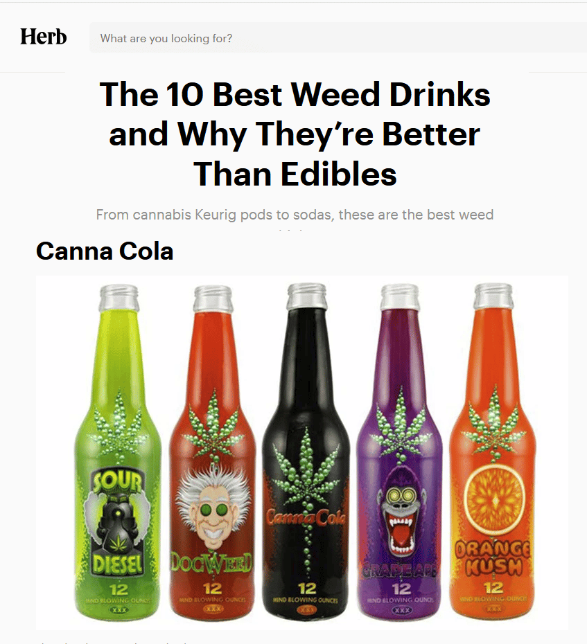 Canna Cola Top 10 Cannabis Drink Herb Magazine 2018