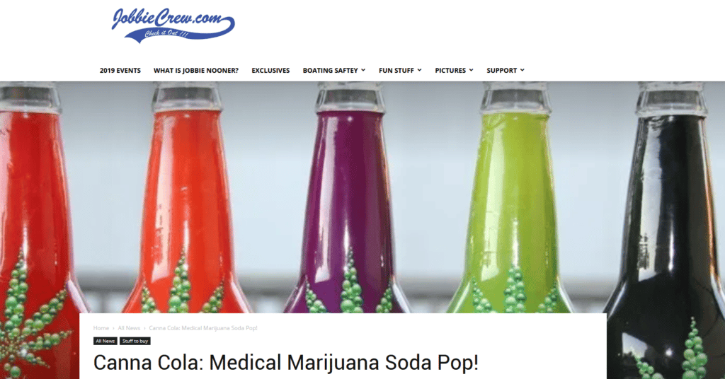 Canna Cola Top 10 Cannabis Drink Jobbie Crew 2016